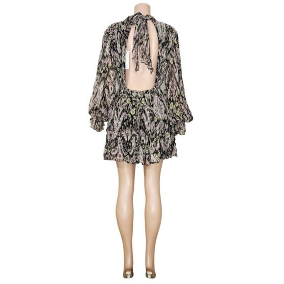 HEMANT & NANDITA Kari Short Dress, Black, Large - Picture 13 of 14